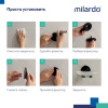 Мыльница Milardo Easy проволока стальная черный матовый матовое стекло EASBWSGM42