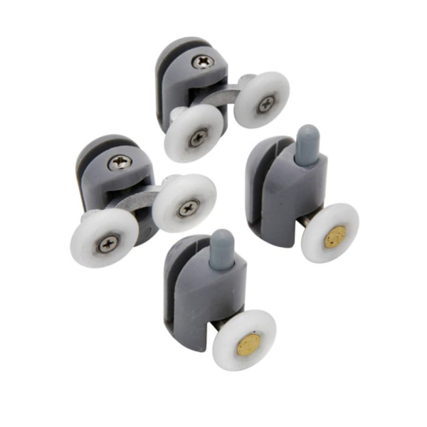 Ролики для душ. каб. Компл. №1 (одинар. ниж. 2 шт. + двойн. верх. 2 шт.) диам. 23-25 мм, MP