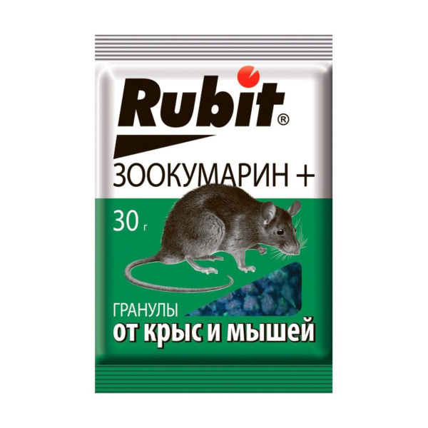 Средство Rubit ЗООКУМАРИН+ гранулы против крыс и мышей 30 г.