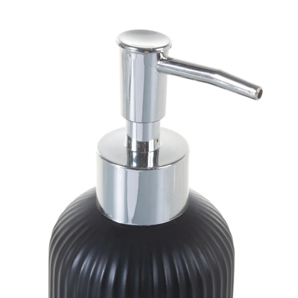 Дозатор для жидкого мыла Плиссе керамика черный матовый CE1610QA-LD