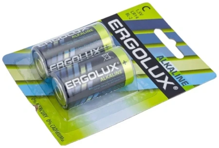 Батарейка Ergolux Alkaline LR14 BL-2 (LR14 BL-2, батарейка, 1.5В) 11751