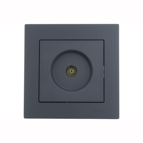 Розетка VESNA 742 3488 129 ТВ проходной графит (механизм)