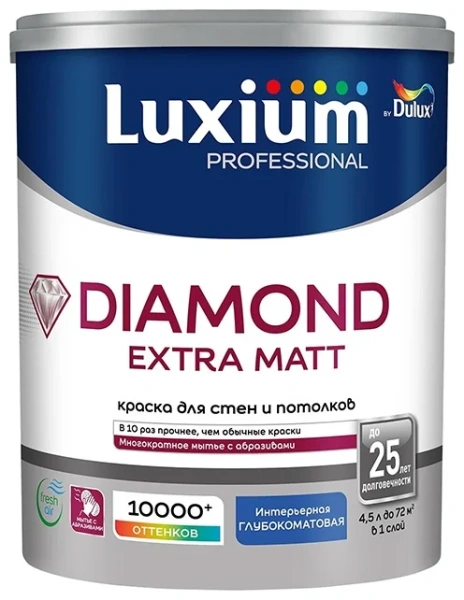Краска Luxium Professional Diamond Extra Matt глуб/мат BW 2,5л