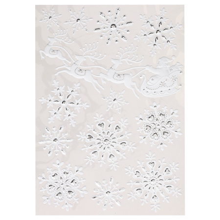 Наклейки на окна Atmosphera Снежинка 29х41 см 4 вида в ассортименте 122127