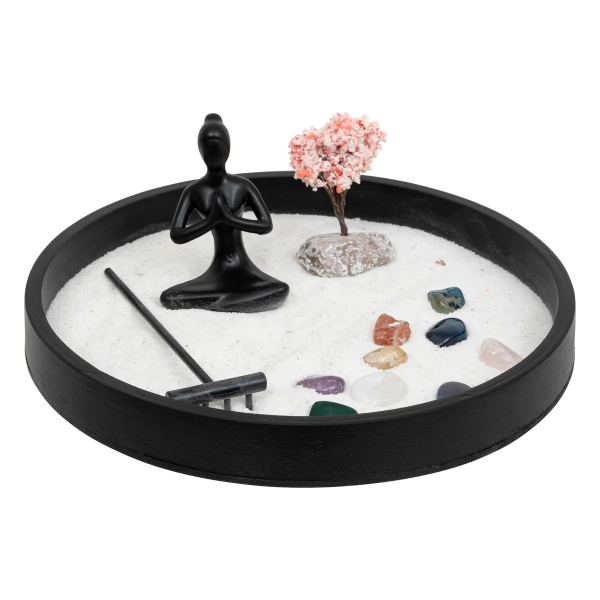Набор подарочный Atmosphera статуэтка Будда Zen Garden Isana на подносе 23,5 см 200824 Набор подарочный Atmosphera статуэтка Будда Zen Garden Isana на подносе 23,5 см 200824