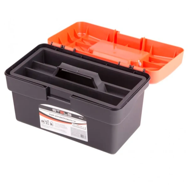 Ящик для инструмента 12", 285х155х125 мм, пластик, Россия// Stels