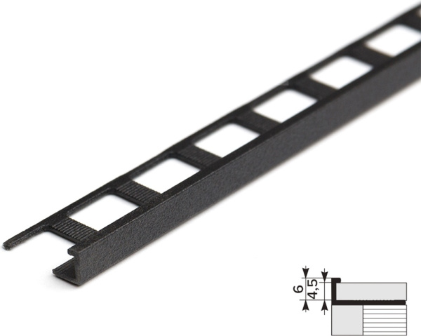 Профиль окантовочный ЛК 15.2700.215 черный