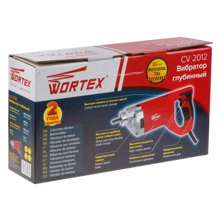 Вибратор глубинный WORTEX CV 2012 в кор. 1200 Вт, 5000 об/мин, М42х1.5