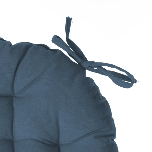 Подушка на стул Atmosphera 38 см круглая с завязками синий 131649Q