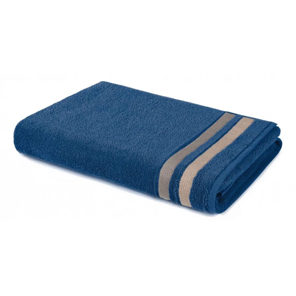 Полотенце Самойловский Текстиль Исландия 33х70 см темно-синий с бордюром