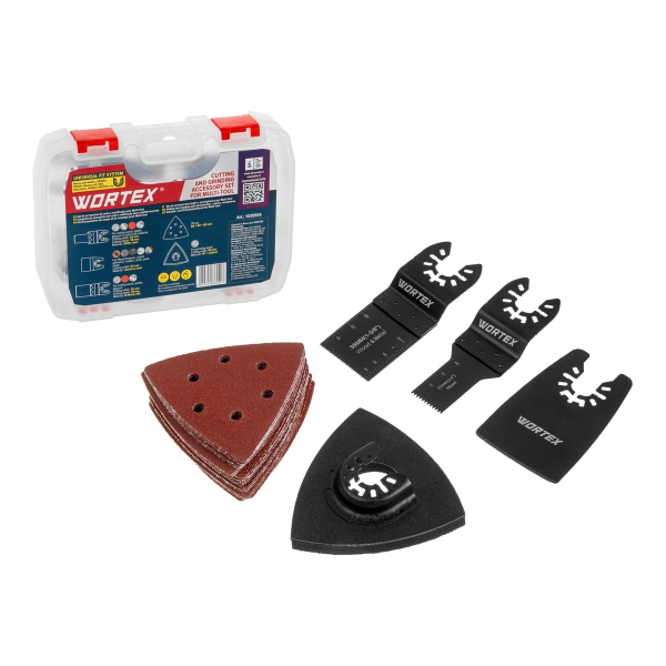 Набор аксессуаров для реноватора WORTEX 5 предметов в боксе (для резки/шлифовки), арт.1335554