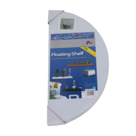 Полка настенная закругленная 50х25х3,8 см белый MW502538 CN