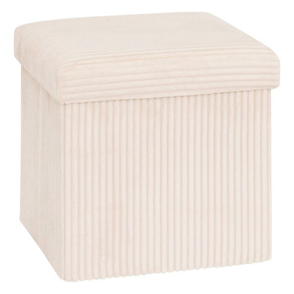 Пуф складной Atmosphera Arum Ribbed 38х38 см слоновая кость 207381A