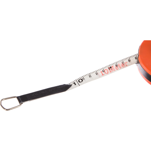 Рулетка геодезическая, 10 м х 12,5 мм, лента ПВХ, закрытый круглый корпус// SPARTA