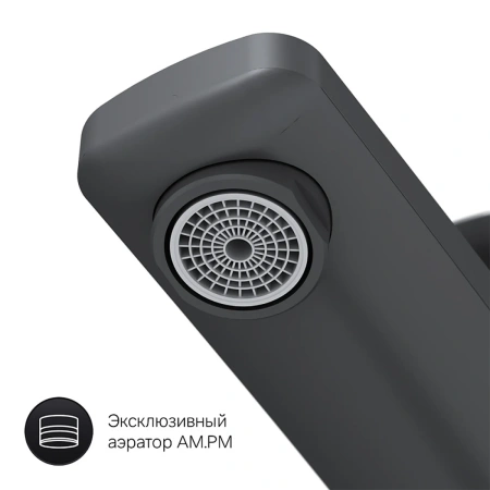 Смеситель д/р AM.PM F90A92022 Gem, высокий, черный, шт.