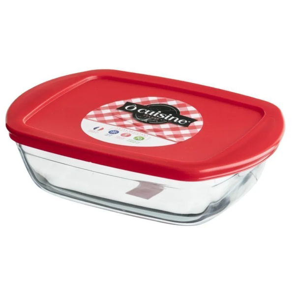 Блюдо прямоугольное с крышкой O CUISINE 23x15x6.5см 1.1л Блюдо прямоугольное с крышкой O CUISINE 23x15x6.5см 1.1л