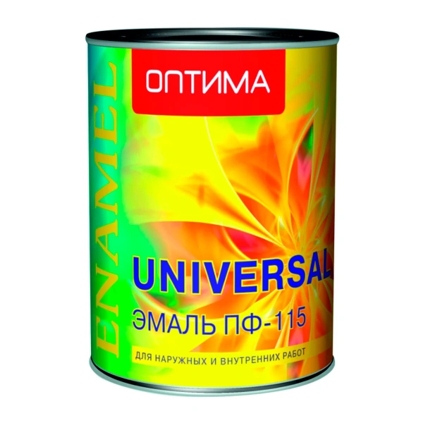 Эмаль Оптима ПФ-115 белая 0,9 кг