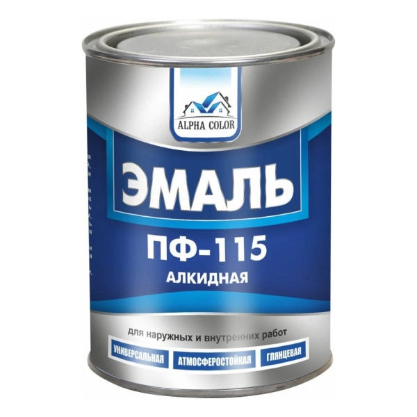 Эмаль серая ПФ 115 Alpha Color 0,8кг Эмаль серая ПФ 115 Alpha Color 0,8кг