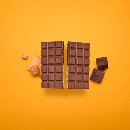 Ritter Sport Шоколад молочный DUO солёная карамель и шоколадный брауни 218г