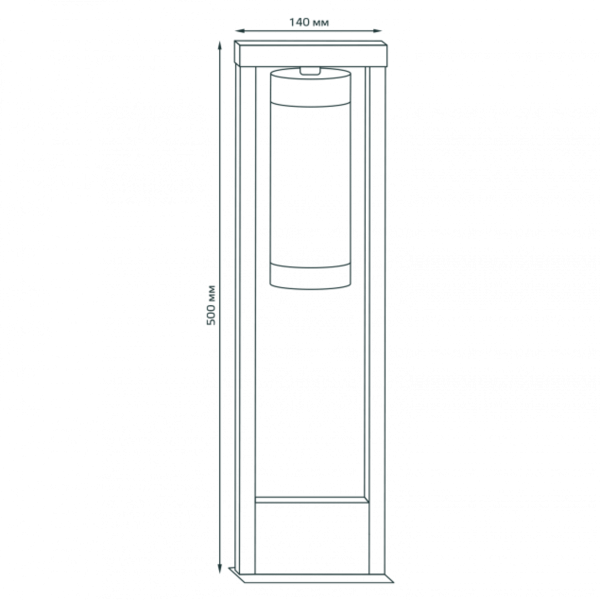 Светильник садово-парковый Gauss Enigma настенный архитектурный, GU10, 100*105*155mm, 170-240V / 50H