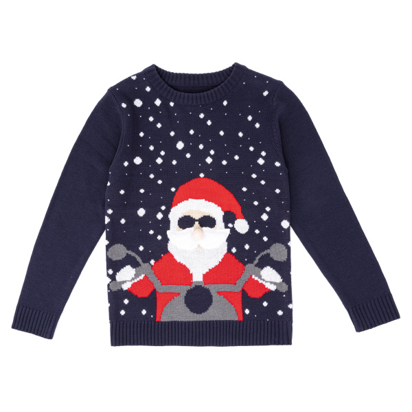 Свитер мужской Feeric Санта-мотоциклист 2 дизайна в ассортименте 183787