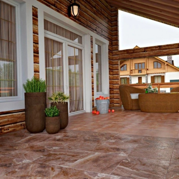 Керамогранит арт. 739563 Лава кор.темный 450х450 толщ.8мм