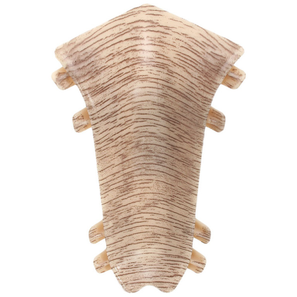 Угол внутренний для плинтуса 67мм "Идеал Элит" 208 / Дуб мокко