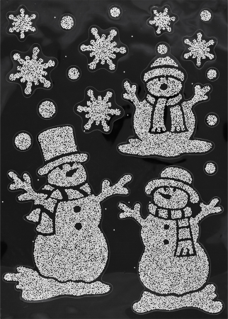 Наклейки на окна Atmosphera 29х40 см 4 вида в ассортименте 122154