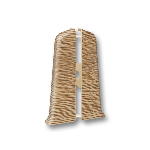 Торцевые (пара) для плинтуса 70мм "Деконика", 221 Дуб янтарный