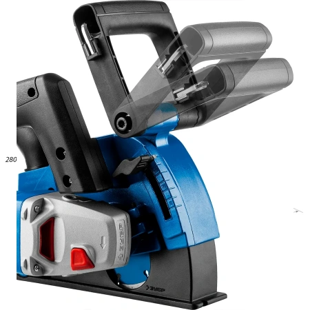 Штроборез (бороздодел) ЗУБР Профессионал d 125 мм, 1400 Вт, 30 мм, кейс, (ЗШ-П30-1400 ПСТК)