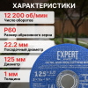Круг отрезной 125х1.0x22.2 мм для металла и нерж. стали EXPERT STARTUL, арт.SE8125-10