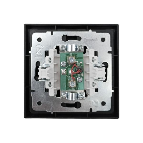 Розетка ZIMA 704 4288 129 ТВ проходной черная матовая (механизм)