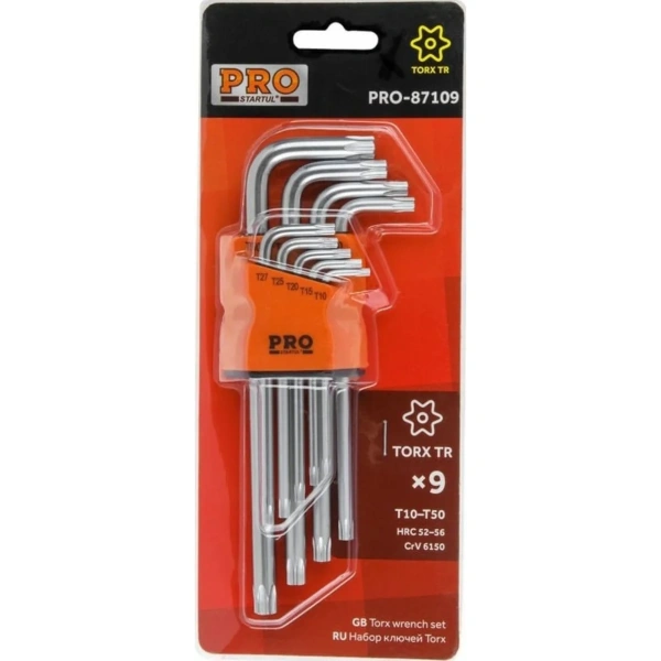 Набор ключей Torx T10-T50 9шт длинных PRO STARTUL (PRO-87109), арт.PRO-87109