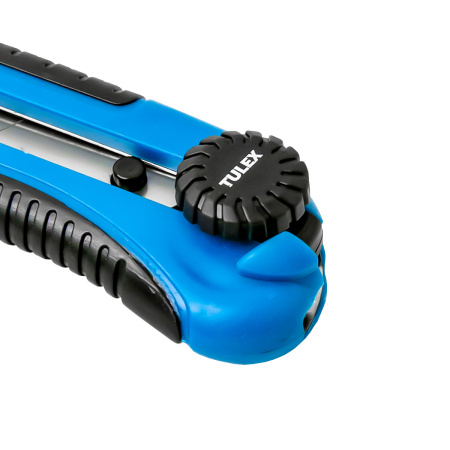 Нож TULEX 8101025 с винтовым фиксатором, магн, держатель, двухкомп, корпус, сегмент, лезвие,25мм