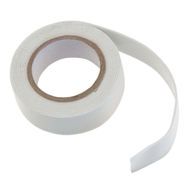 Лента клейкая на вспененной основе, двусторонняя, белая, 19ммх1,5м// Matrix