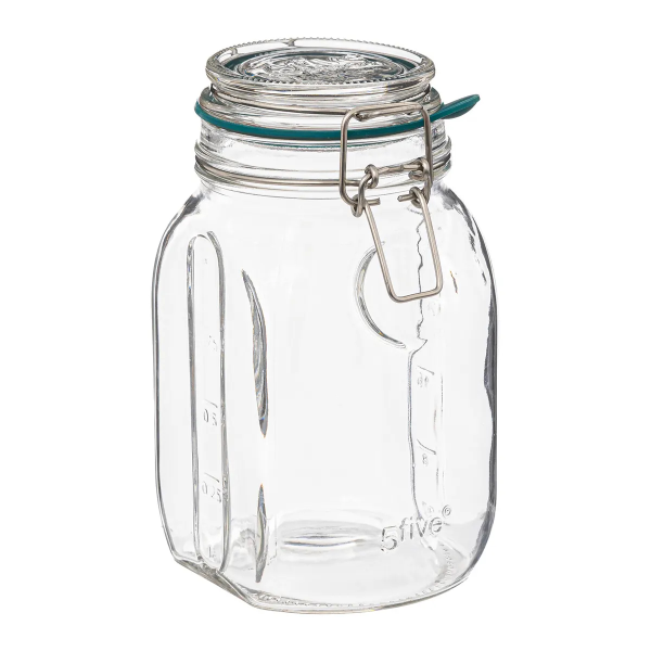 Банка для сыпучих продуктов 5five стеклянная с бугельным замком 1 л 189555