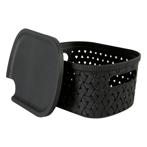 Корзинка с крышкой 5Five Tressy 2,3л 19,9х15х10,1см черный 209334A Корзинка с крышкой 5Five Tressy 2,3л 19,9х15х10,1см черный 209334A