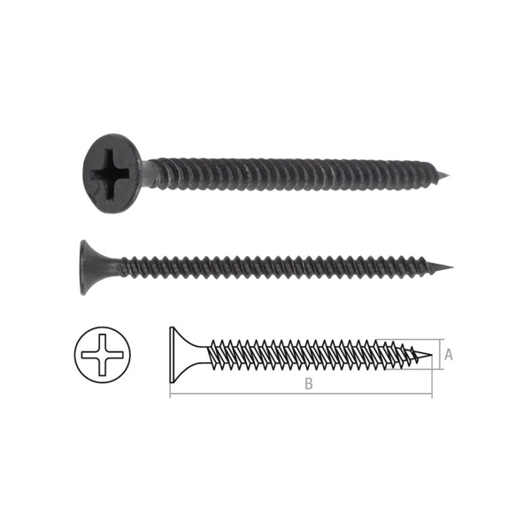 Саморез 3.5х45 мм для монтажа ГКЛ к металлу, фосфат (150 шт в пласт. конт.) STARFIX Саморез 3.5х45 мм для монтажа ГКЛ к металлу, фосфат (150 шт в пласт. конт.) STARFIX