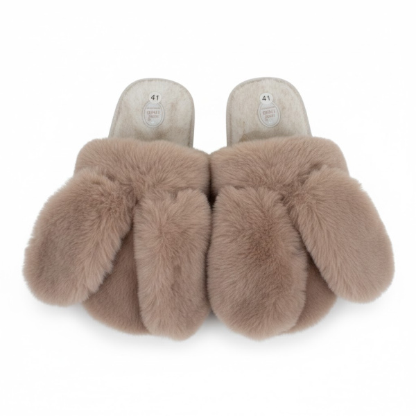 Тапочки LuckyLand домашние женские р-р 36-41 ореховый 5069 W-C-LPVC