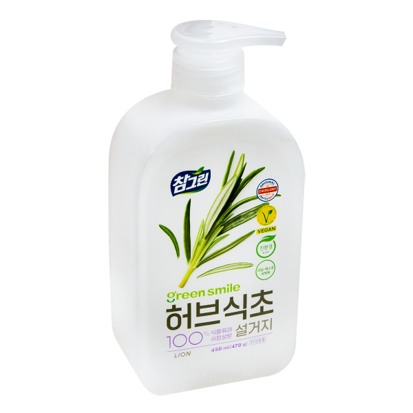 Cредство для мытья посуды CJ LION Chamgreen Травяной уксус 470гр с дозатором