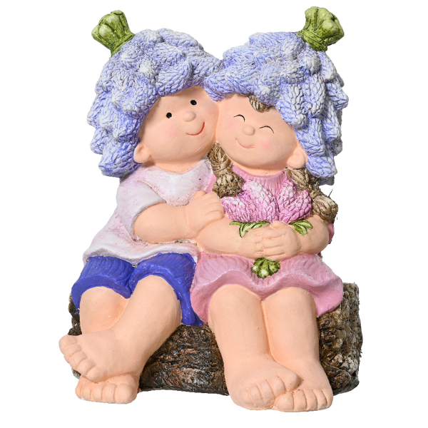 Фигура садовая мальчик девочка  19х25х33 см 811839 Kmg