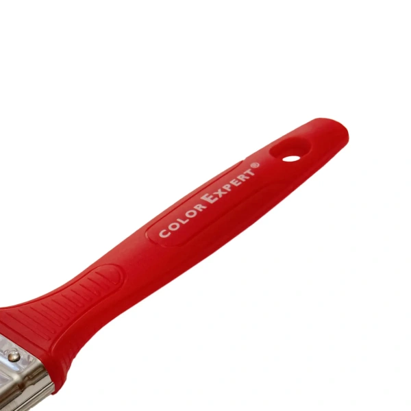 Кисть флейцевая 30мм, смеш.щетина, красн.пласт.ручка