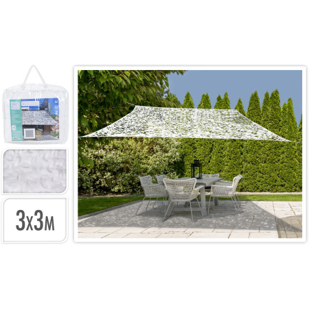 Тент камуфляжный белый 3х3 м полиэстер 60гр на см2 210D X61500180 К