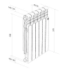Радиатор алюминиевый Royal Thermo Revolution A 500 - 10 секц. (Новый)