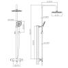Душевая система с термостатом для душа, хром ESKO STT2400