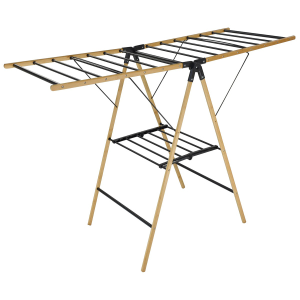 Сушилка для белья напольная с крыльями дизайн дерево 20м Z07