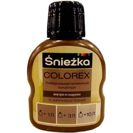 Колер SNIEZKA Colorex №75 коричневый темный 100 мл