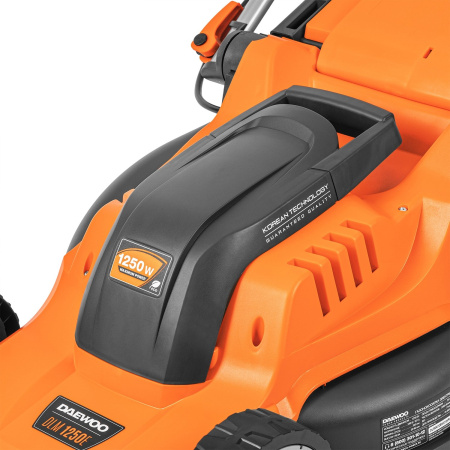 Газонокосилка электрическая Daewoo DLM 1250E, 1250 Вт, ширина 32см, площадь 400 кв.м.