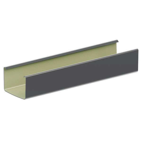 КРОП ВОДОСТОЧНЫЙ ЖЕЛОБ КВАДРАТНЫЙ ПВХ 135. 3М. графит