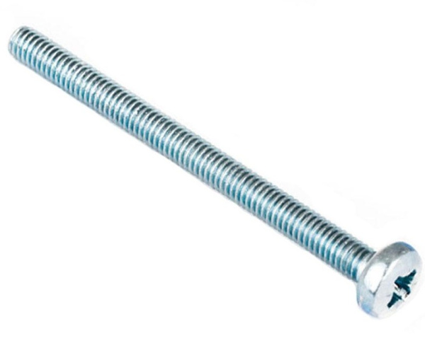 Винты пкр. DIN 7985 М5x40 с гайк.и шайб. (белый цинк 6 шт)